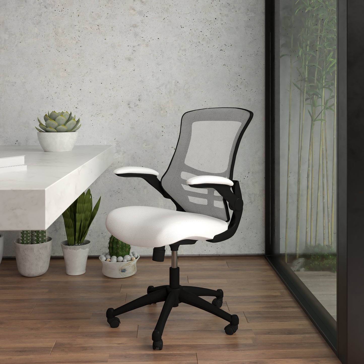 Mesh Ergonomic Black and White Chair