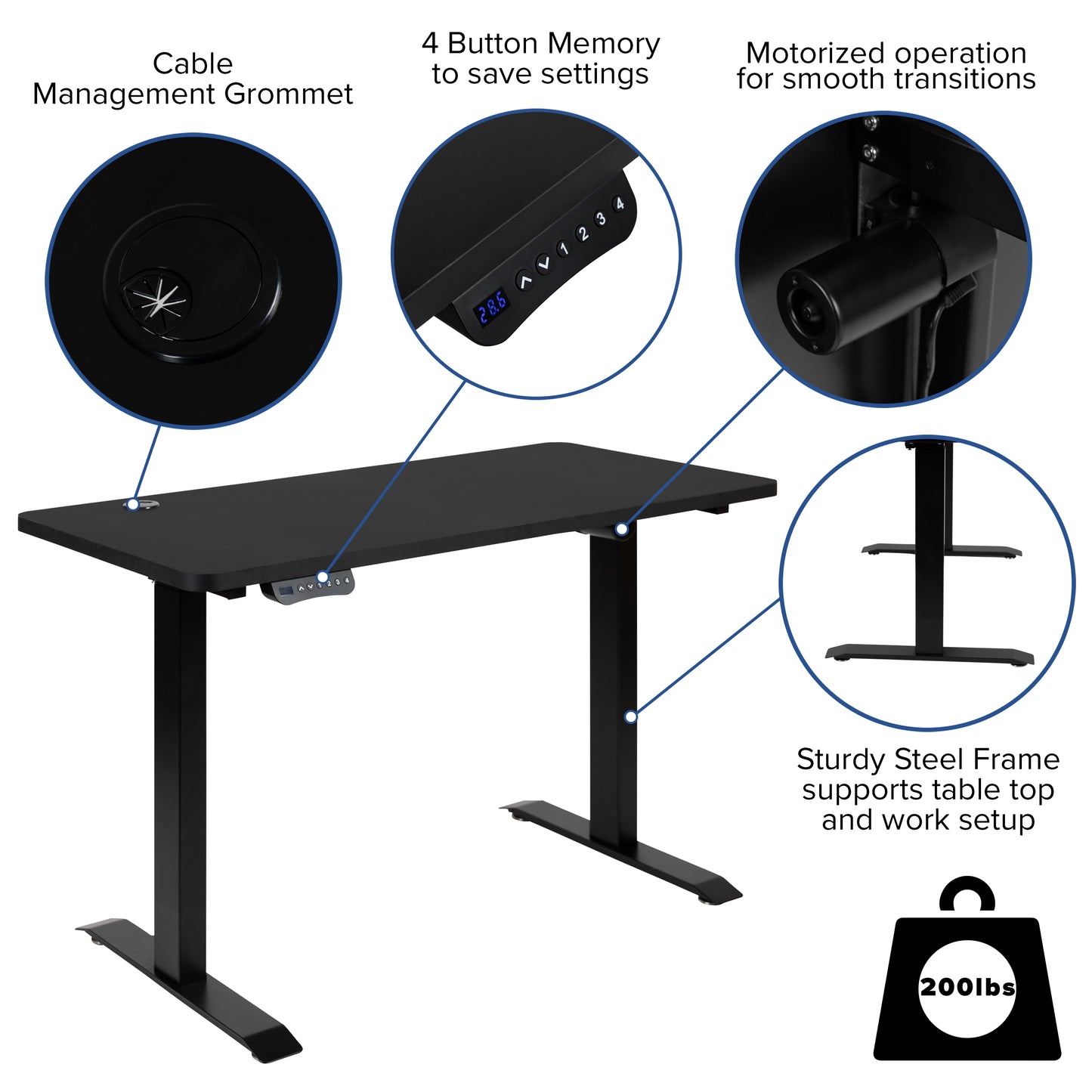 Adjustable Desk with Ergonomic Office Chair