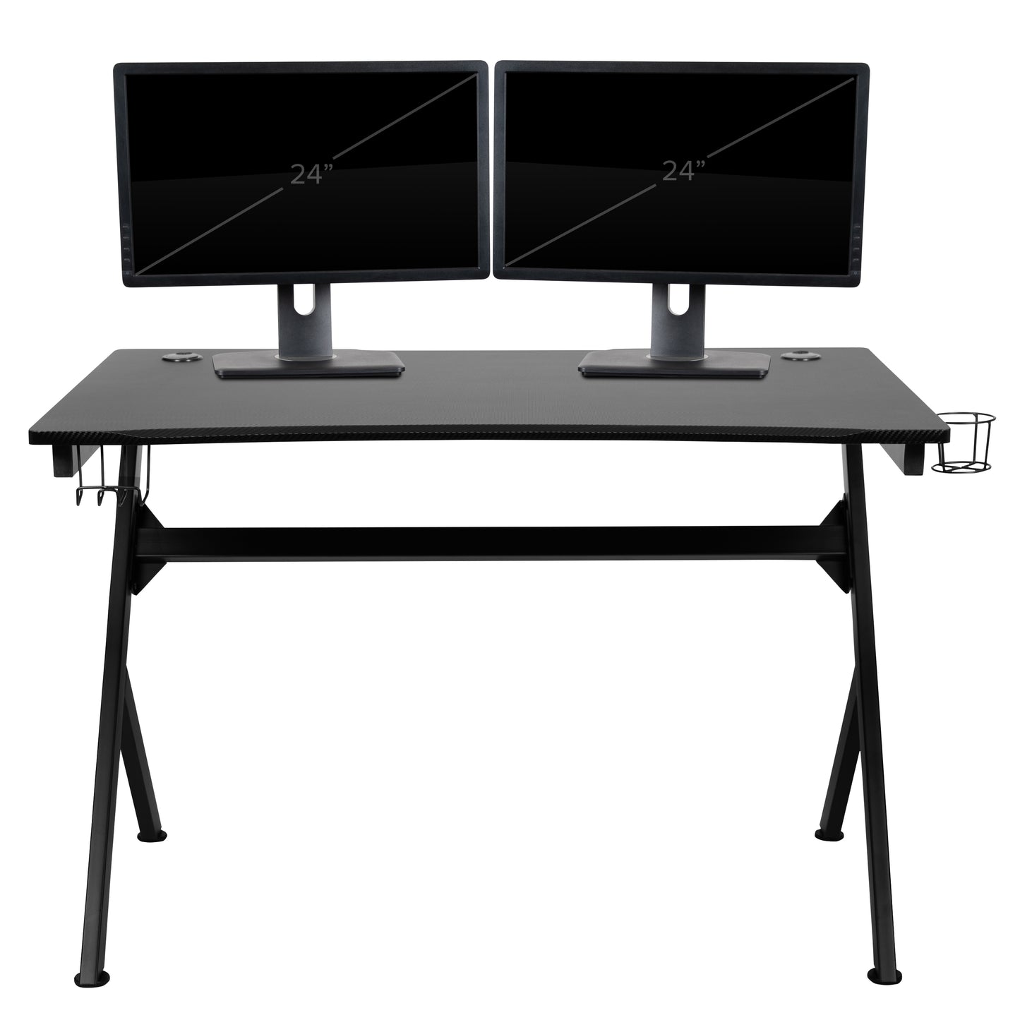 Gaming Desk with Yellow Racing Chair Bundle