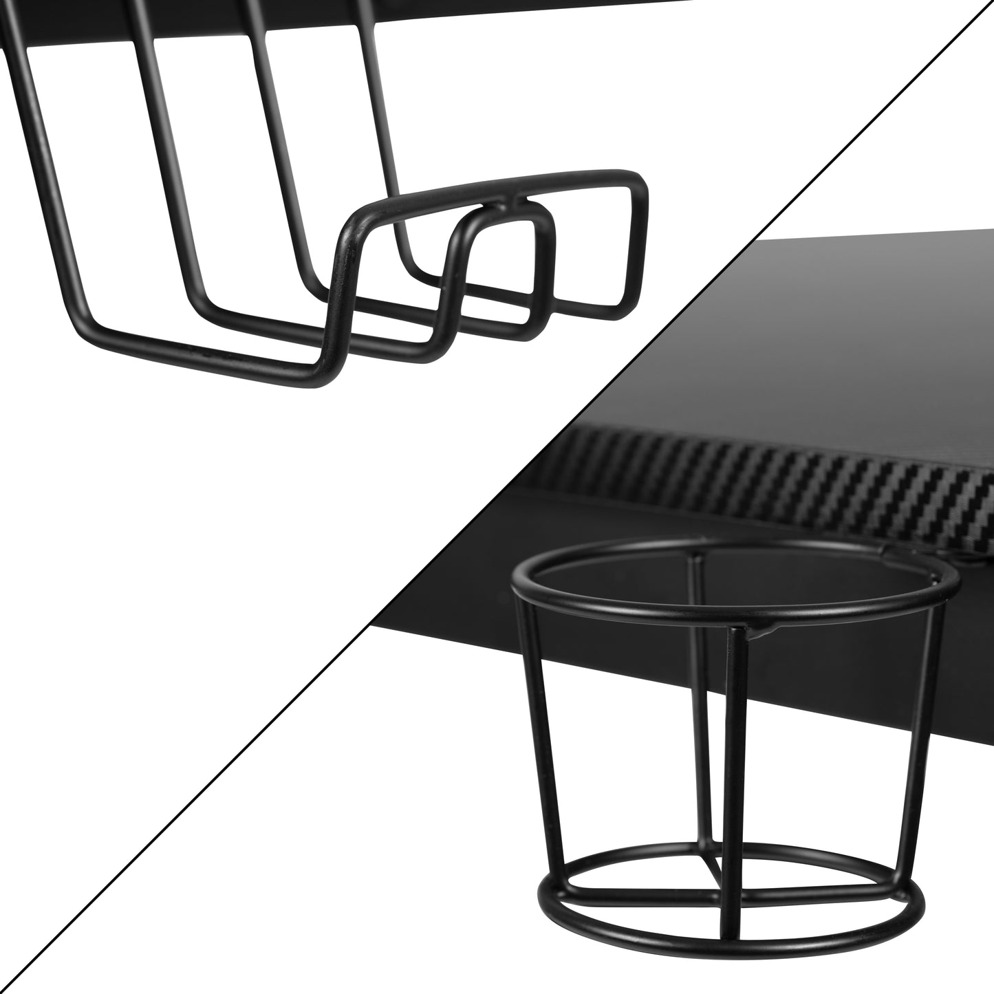 Gaming Desk with Yellow Racing Chair Bundle