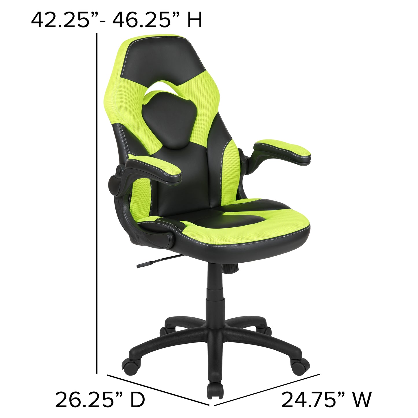 Gaming Desk with Yellow Racing Chair Bundle