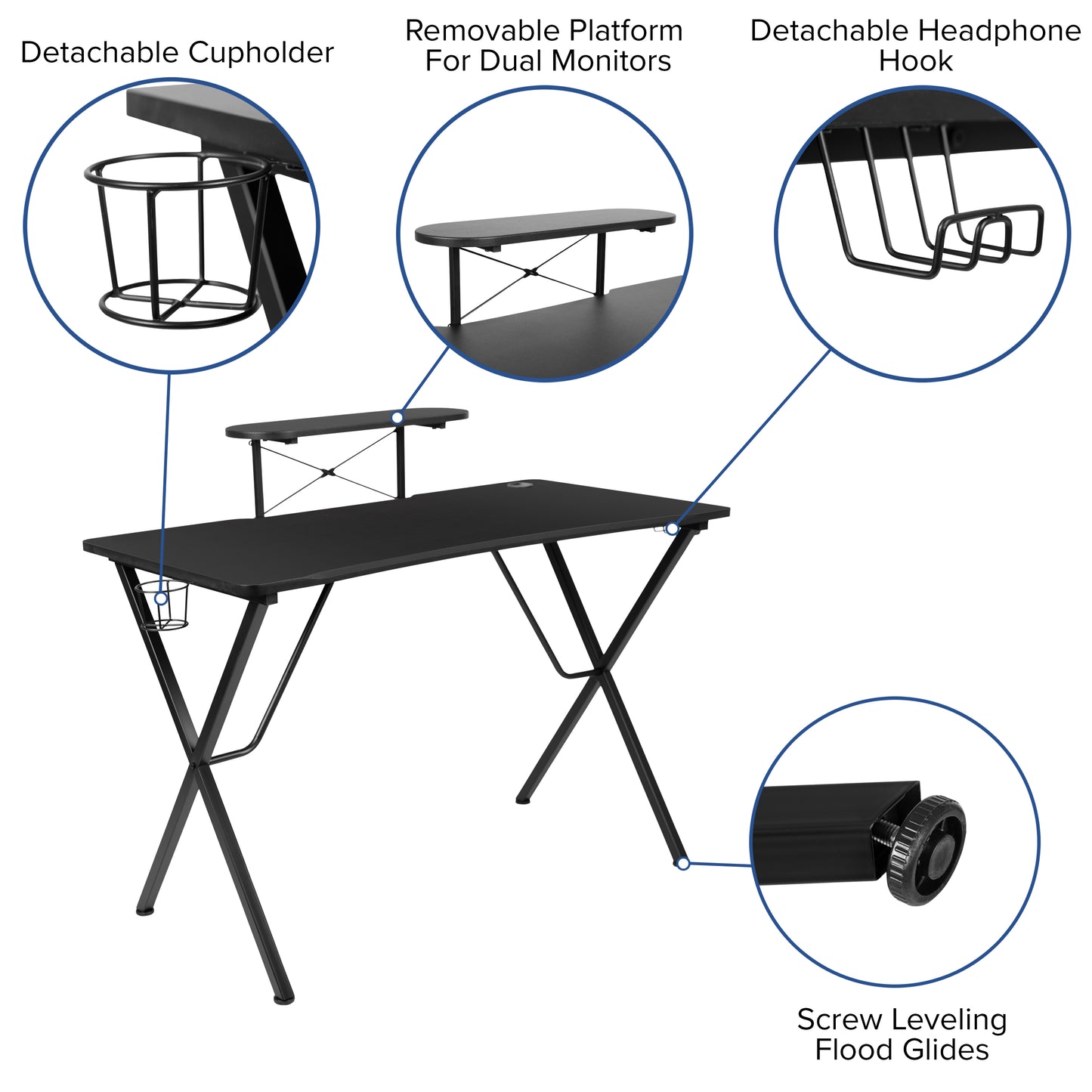Optis Gaming Desk with Black Chair
