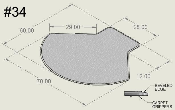 60" x 70" with 12" x 28" Lip - Bison Mat