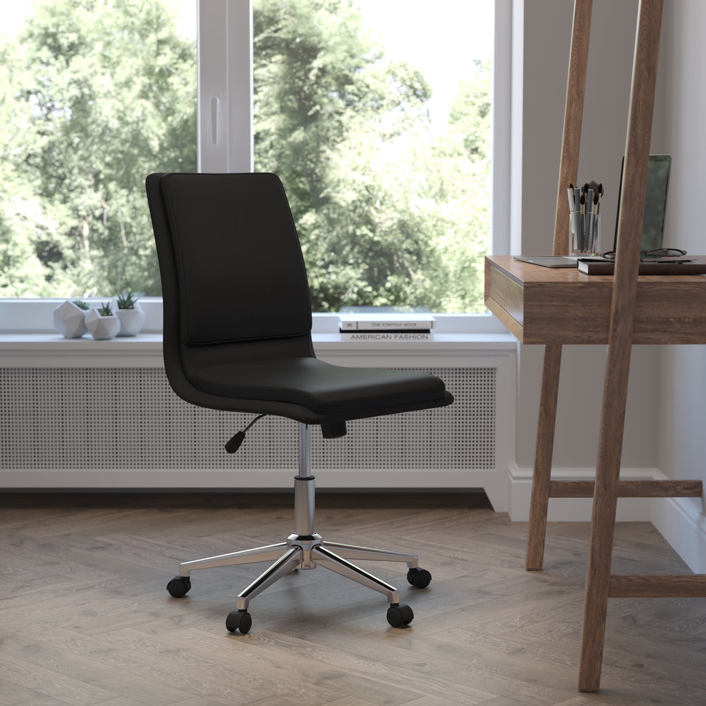 Mid-Back Armless Office Chair