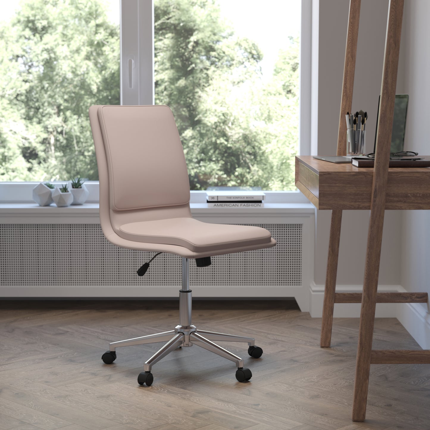 Mid-Back Armless Office Chair
