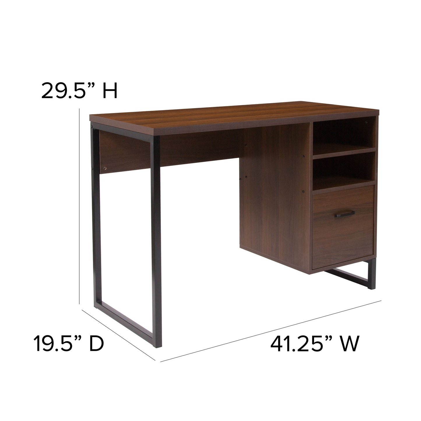 Rustic Wood Computer Desk