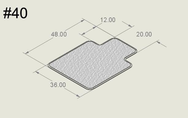 36" x 48" with 12" x 20" Lip - Bison Mat