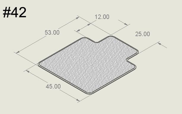 45" x 53" with 12" x 25" Lip - Bison Mat