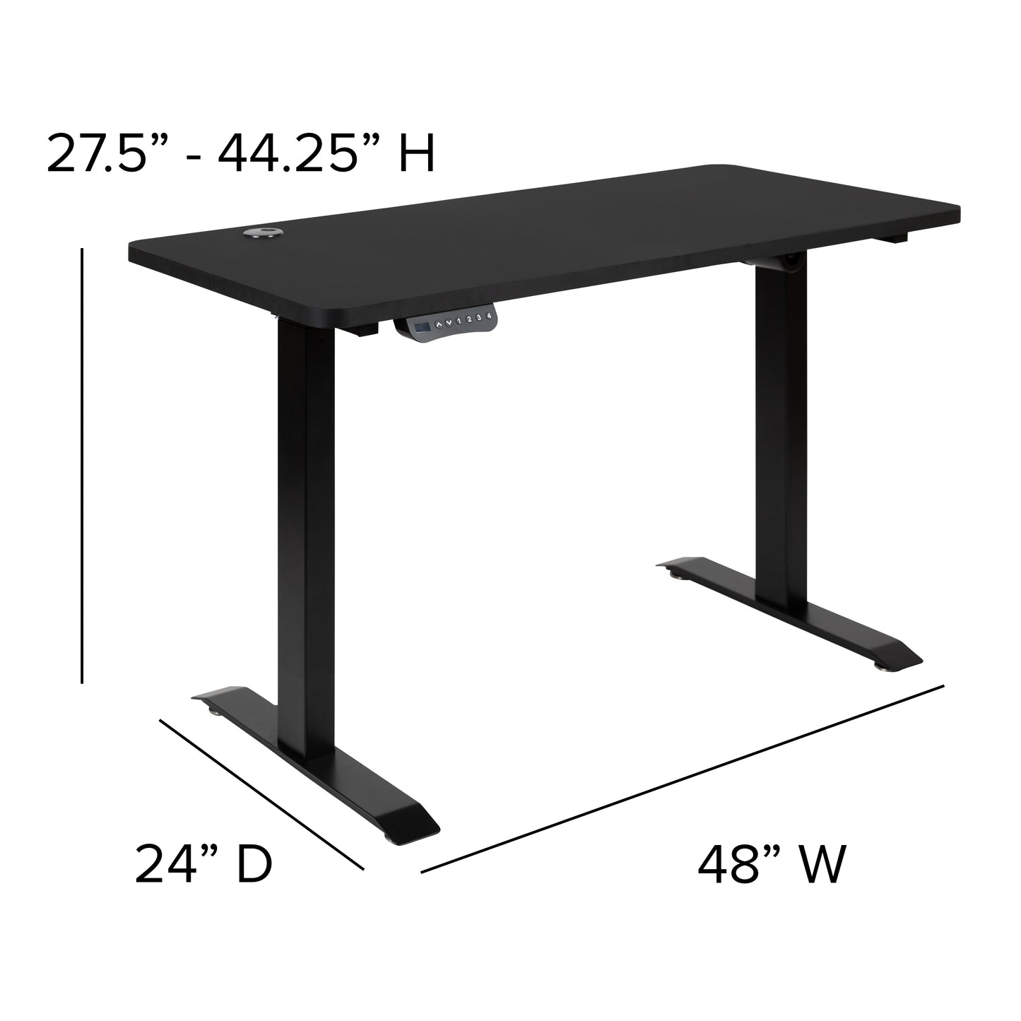 Adjustable Desk with Ergonomic Office Chair
