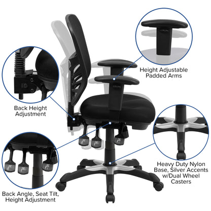 Adjustable Desk with Ergonomic Office Chair