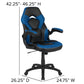 Gaming Desk with Blue Racing Chair Bundle