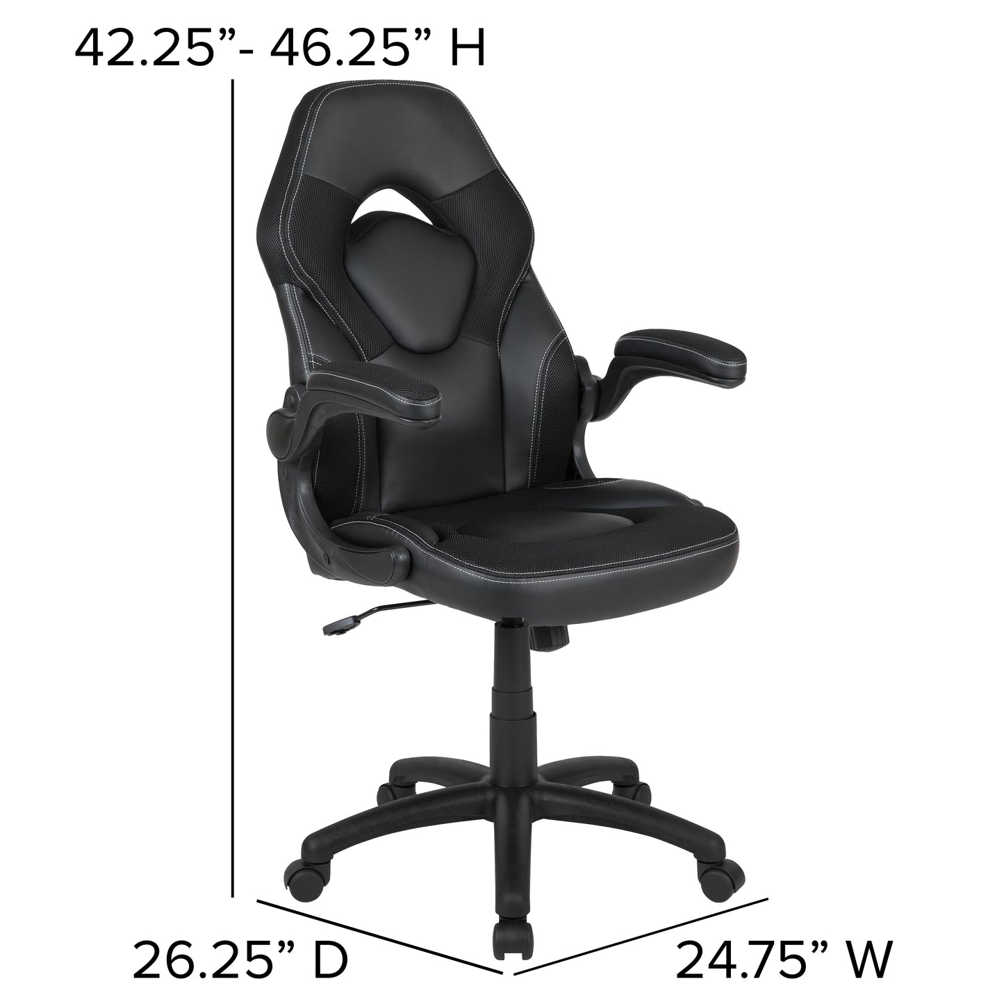 Gaming Desk and Black Racing Chair Bundle