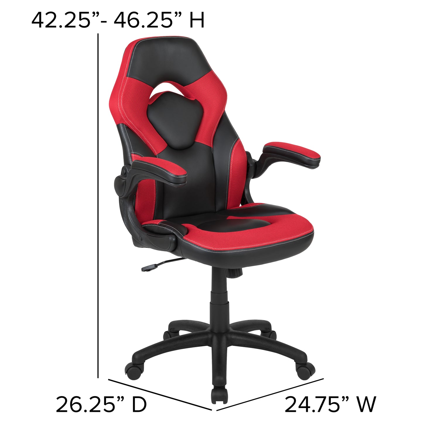 Optis Gaming Desk with Red Chair