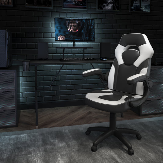Optis Gaming Desk with White Chair