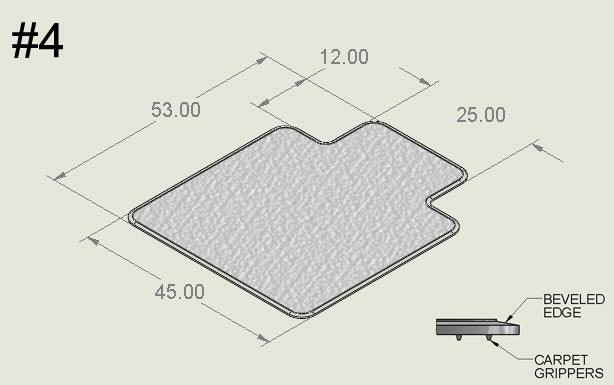 45" x 53" with 12" x 25" Lip - Bison Mat