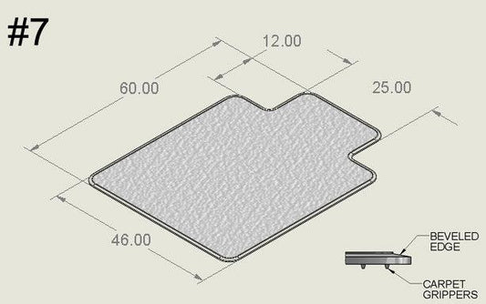 46" x 60" with 12" x 25" Lip - Bison Mat