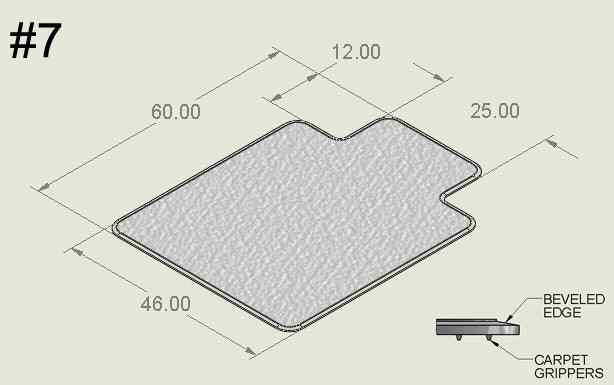 46" x 60" with 12" x 25" Lip - Bison Mat