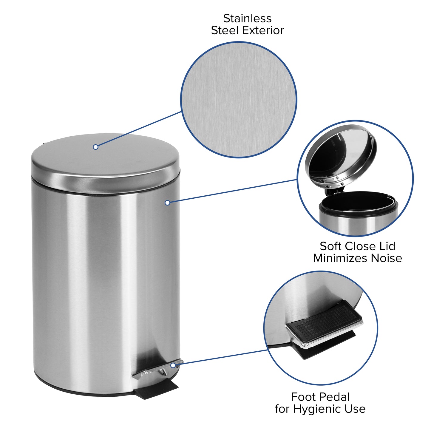 Stainless Steel Trash Can