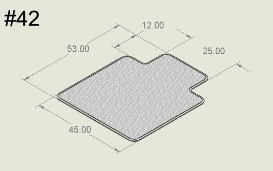45" x 53" with 12" x 25" Lip - Bison Mat