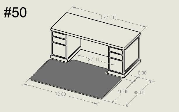 48" x 72" with 8" x 37" Lip - Bison Mat